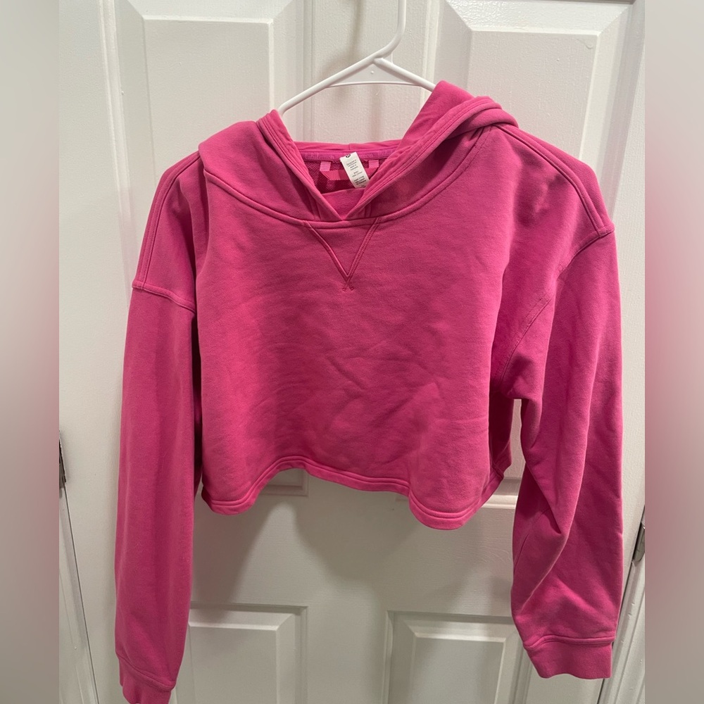 Lululemon All Yours Cropped Hoodie Sonic Pink
